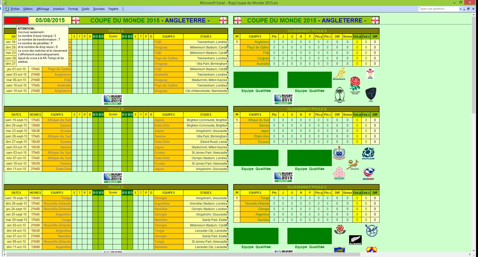 tableau des rencontre euro 2012