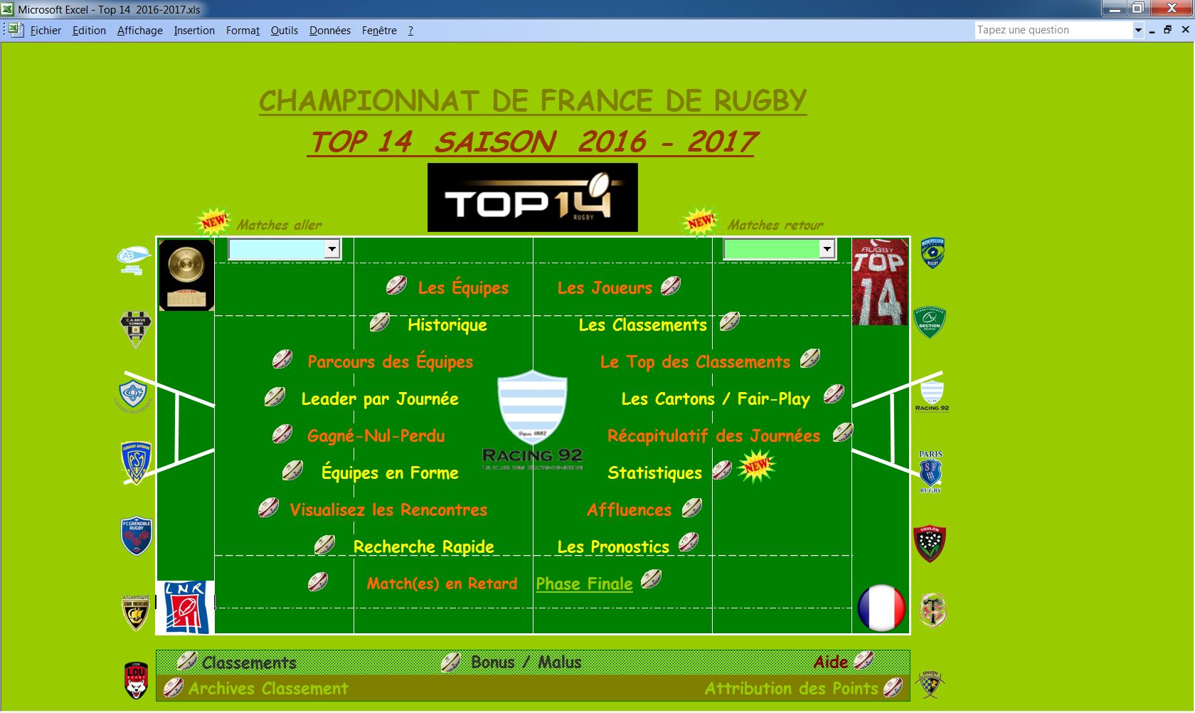 Rencontre top 14 2016